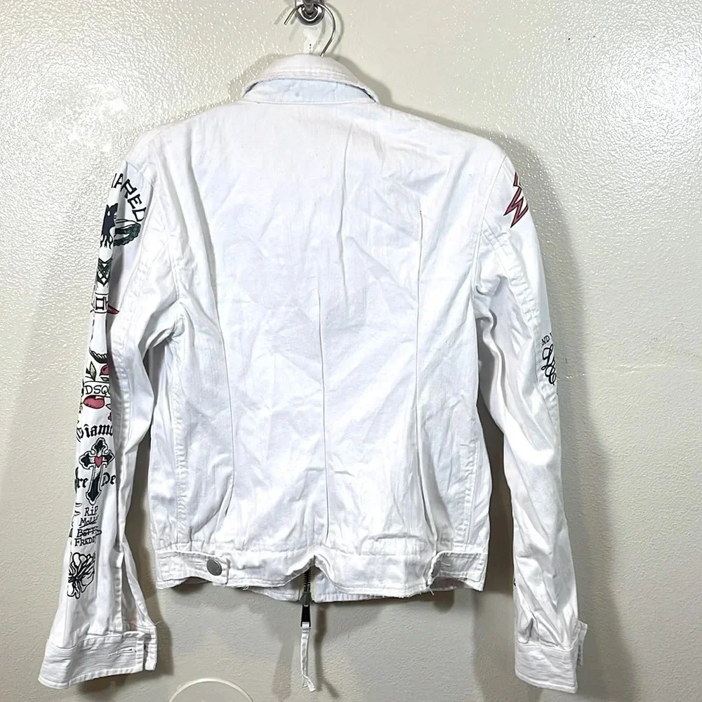 DSQUARED2 Hawaiian Tattoo Denim Jacket size 50/ 40 US Large